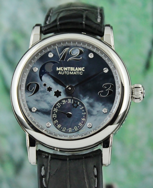 (image for) A MONTBLANC STAR LADY SIZE AUTOMATIC MOON PHASE AUTOMATIC WATCH